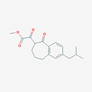 molecular formula C18H22O4 B15383240 Methyl 2-(2-isobutyl-5-oxo-6,7,8,9-tetrahydro-5H-benzo[7]annulen-6-yl)-2-oxoacetate 