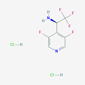 molecular formula C7H7Cl2F5N2 B15383261 (R)-1-(3,5-difluoropyridin-4-yl)-2,2,2-trifluoroethan-1-amine dihydrochloride 