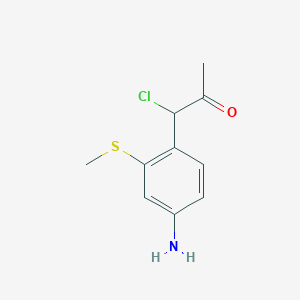 molecular formula C10H12ClNOS B15383287 1-(4-Amino-2-(methylthio)phenyl)-1-chloropropan-2-one 