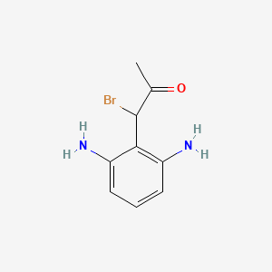 molecular formula C9H11BrN2O B15383296 1-Bromo-1-(2,6-diaminophenyl)propan-2-one 