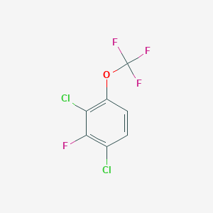 molecular formula C7H2Cl2F4O B15383302 1,3-Dichloro-2-fluoro-4-(trifluoromethoxy)benzene 