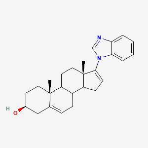 (3S,10R,13S)-17-Benzoimidazol-1-yl-10,13-dimethyl-2,3,4,7,8,9,10,11,12,13,14,15-dodecahydro-1H-cyclopenta[a]phenanthren-3-ol