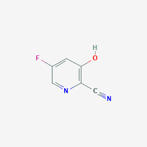 molecular formula C6H3FN2O B15383313 5-Fluoro-3-hydroxypicolinonitrile 