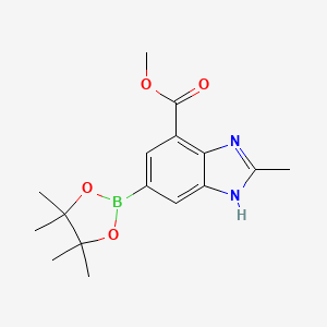 Methyl 2-methyl-6-(4,4,5,5-tetramethyl-1,3,2-dioxaborolan-2-YL)-1H-benzo[D]imidazole-4-carboxylate