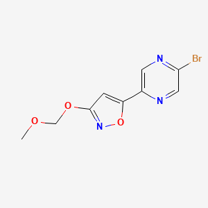 5-(5-Bromopyrazin-2-yl)-3-(methoxymethoxy)isoxazole