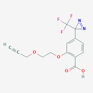 2-(2-(prop-2-yn-1-yloxy)ethoxy)-4-(3-(trifluoromethyl)-3H-diazirin-3-yl)benzoic acid