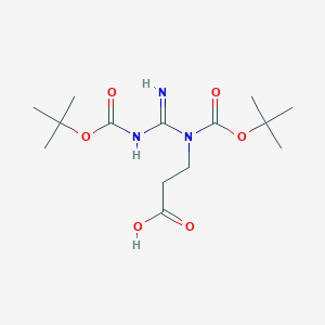 3-[(2-methylpropan-2-yl)oxycarbonyl-[N-[(2-methylpropan-2-yl)oxycarbonyl]carbamimidoyl]amino]propanoic acid