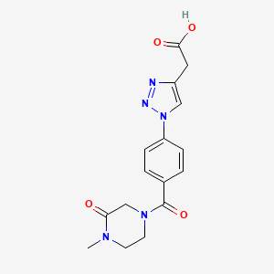 2-(1-(4-(4-methyl-3-oxopiperazine-1-carbonyl)phenyl)-1H-1,2,3-triazol-4-yl)acetic acid