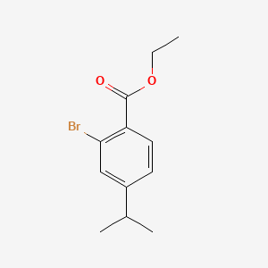 molecular formula C12H15BrO2 B15383388 Ethyl 2-bromo-4-isopropylbenzoate 