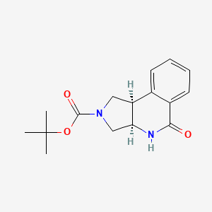 molecular formula C16H20N2O3 B15383399 (3aR,9bR)-tert-butyl 5-oxo-3,3a,4,5-tetrahydro-1H-pyrrolo[3,4-c]isoquinoline-2(9bH)-carboxylate 