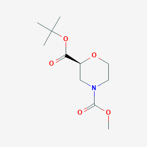 molecular formula C11H19NO5 B15383418 (S)-Tert-Butyl methyl morpholine-2,4-dicarboxylate 