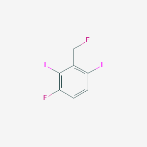 molecular formula C7H4F2I2 B15383448 1,3-Diiodo-4-fluoro-2-(fluoromethyl)benzene 