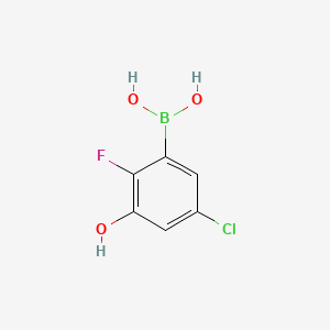 molecular formula C6H5BClFO3 B15383496 (5-Chloro-2-fluoro-3-hydroxyphenyl)boronic acid 