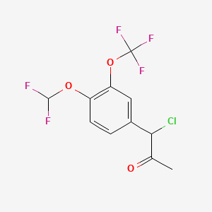 1-Chloro-1-(4-(difluoromethoxy)-3-(trifluoromethoxy)phenyl)propan-2-one