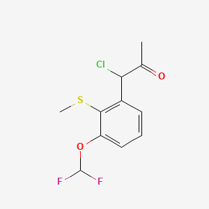 1-Chloro-1-(3-(difluoromethoxy)-2-(methylthio)phenyl)propan-2-one