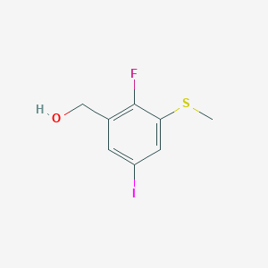 (2-Fluoro-5-iodo-3-(methylthio)phenyl)methanol