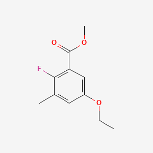 molecular formula C11H13FO3 B15383612 Methyl 5-ethoxy-2-fluoro-3-methylbenzoate 