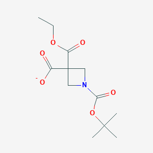 1,3,3-Azetidinetricarboxylic acid, 1-(1,1-dimethylethyl) 3-ethyl ester