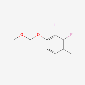 molecular formula C9H10FIO2 B15383623 2-Fluoro-3-iodo-4-(methoxymethoxy)-1-methylbenzene 