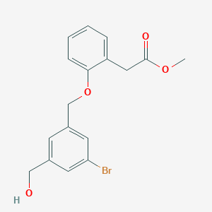 Methyl 2-(2-((3-bromo-5-(hydroxymethyl)benzyl)oxy)phenyl)acetate