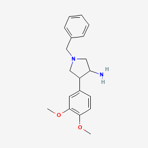 1-Benzyl-4-(3,4-dimethoxyphenyl)pyrrolidin-3-amine