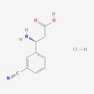 molecular formula C10H11ClN2O2 B15383662 (R)-3-Amino-3-(3-cyanophenyl)propanoic acid hydrochloride 