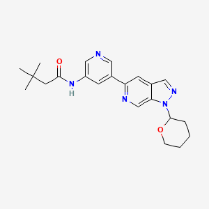 3,3-dimethyl-N-(5-(1-(tetrahydro-2H-pyran-2-yl)-1H-pyrazolo[3,4-c]pyridin-5-yl)pyridin-3-yl)butanamide