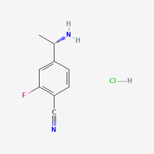 (S)-4-(1-Aminoethyl)-2-fluorobenzonitrile hcl