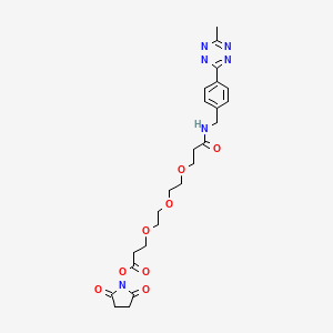 molecular formula C24H30N6O8 B15383753 Methyltetrazine-amino-PEG3-CH2CH2COONHS 