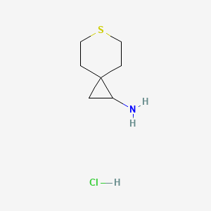 molecular formula C7H14ClNS B15383803 6-Thiaspiro[2.5]octan-1-amine hydrochloride CAS No. 2702358-19-6