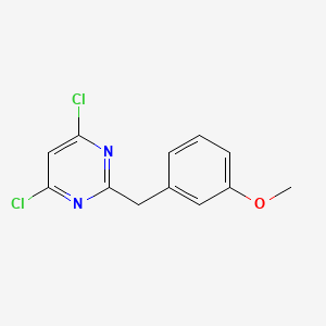 molecular formula C12H10Cl2N2O B15383826 4,6-Dichloro-2-(3-methoxybenzyl)pyrimidine 