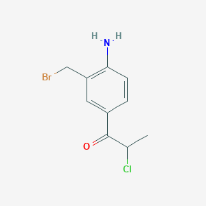 1-(4-Amino-3-(bromomethyl)phenyl)-2-chloropropan-1-one