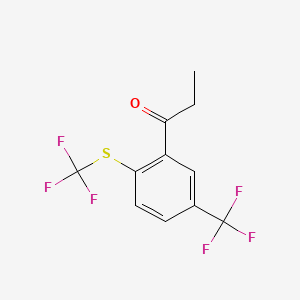 1-(5-(Trifluoromethyl)-2-(trifluoromethylthio)phenyl)propan-1-one