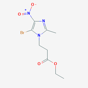 B153839 Ethyl 3-(5-bromo-2-methyl-4-nitro-1H-imidazol-1-YL)propanoate CAS No. 139975-80-7