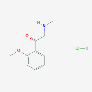 molecular formula C10H14ClNO2 B15383920 1-(2-Methoxyphenyl)-2-(methylamino)ethanone hydrochloride 