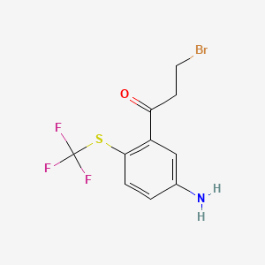 1-(5-Amino-2-(trifluoromethylthio)phenyl)-3-bromopropan-1-one