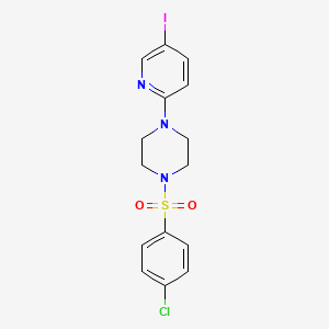 1-((4-Chlorophenyl)sulfonyl)-4-(5-iodopyridin-2-yl)piperazine