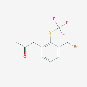 1-(3-(Bromomethyl)-2-(trifluoromethylthio)phenyl)propan-2-one