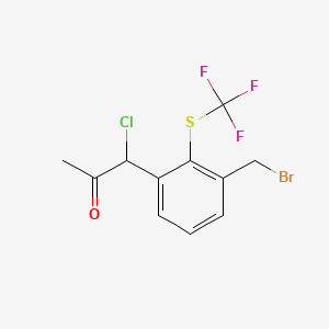 1-(3-(Bromomethyl)-2-(trifluoromethylthio)phenyl)-1-chloropropan-2-one