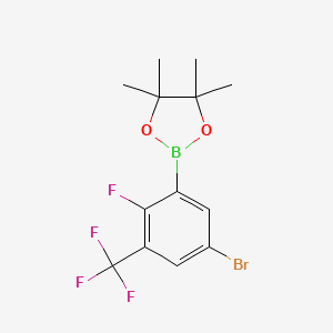 2-[5-bromo-2-fluoro-3-(trifluoromethyl)phenyl]-4,4,5,5-tetramethyl-1,3,2-dioxaborolane