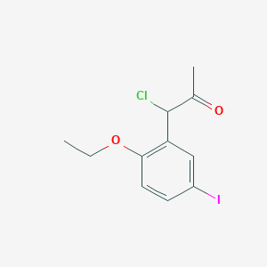 molecular formula C11H12ClIO2 B15384692 1-Chloro-1-(2-ethoxy-5-iodophenyl)propan-2-one 