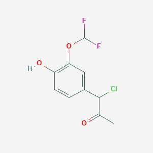 1-Chloro-1-(3-(difluoromethoxy)-4-hydroxyphenyl)propan-2-one