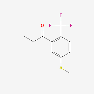 1-(5-(Methylthio)-2-(trifluoromethyl)phenyl)propan-1-one