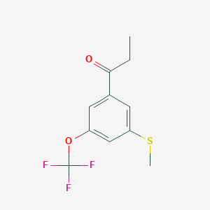 1-(3-(Methylthio)-5-(trifluoromethoxy)phenyl)propan-1-one