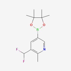 molecular formula C13H18BF2NO2 B15384803 3-(Difluoromethyl)-2-methyl-5-(4,4,5,5-tetramethyl-1,3,2-dioxaborolan-2-yl)pyridine 