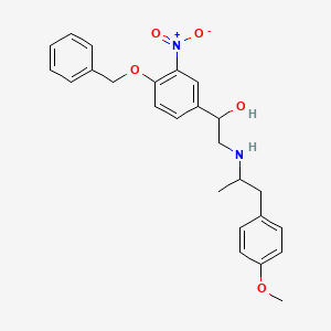 2-[1-(4-Methoxyphenyl)propan-2-ylamino]-1-(3-nitro-4-phenylmethoxyphenyl)ethanol