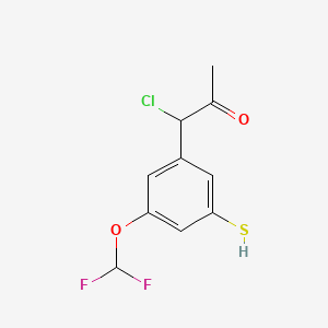 1-Chloro-1-(3-(difluoromethoxy)-5-mercaptophenyl)propan-2-one