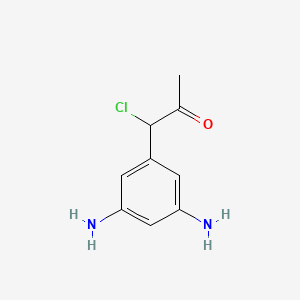 molecular formula C9H11ClN2O B15384841 1-Chloro-1-(3,5-diaminophenyl)propan-2-one 