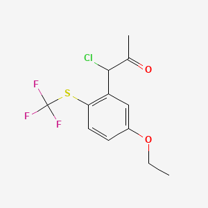 1-Chloro-1-(5-ethoxy-2-(trifluoromethylthio)phenyl)propan-2-one