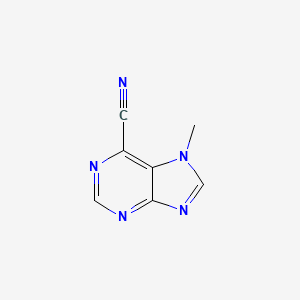 molecular formula C7H5N5 B15384901 7-Methyl-7H-purine-6-carbonitrile 